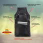 Preview: Leder Kellnertasche Kellnerholster (162B) Kellner Holster Halfter Tasche Schwarz Neu