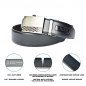 Preview: UMTI ® 2 in 1 Reversible Gürtel Herren Ledergürtel aus Büffelleder für Männer 24- (16A) Jeans Echtleder Braun 35mm breit kürzbar Neu
