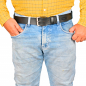 Preview: UMTI® Gürtel Herren Ledergürtel aus Büffelleder für Männer 25- (17A) Jeans Echtleder 35mm breit kürzbar Neu