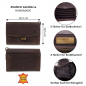 Preview: Leder Kellnerset Kellnerholster + Kellnerbörse (182D) Börse Halfter Tasche Braun Neu