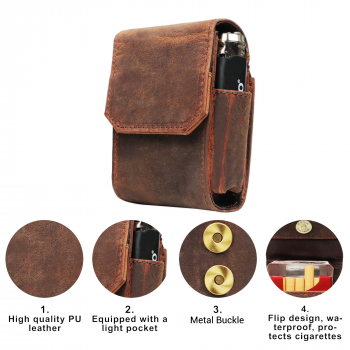 Leder Zigarettenhülle Zigarettenetui (13A) Zigarettentasche Zigarettenbox Neu