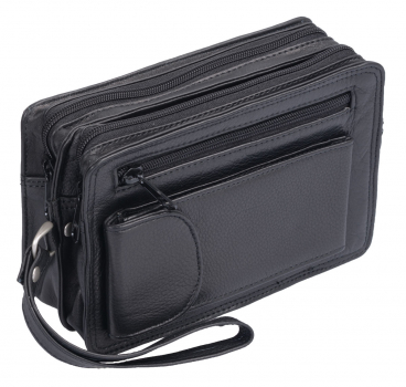 Leder Handgelenktasche für Männer aus Rindleder (155D) Herrentasche echtes Leder Tasche Bag Neu
