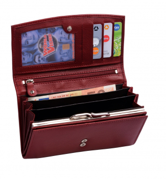 Leder Damenbörse Damen Börse 22- (61B) mit RFID-Schutz Portemonnaie Geldbeutel Portmonee Portmonai Geldbörse Neu