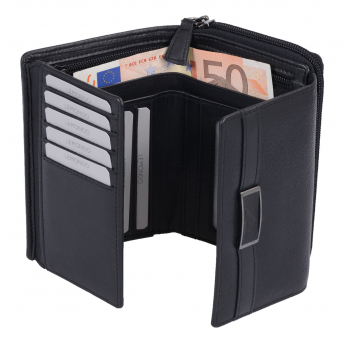 Leder Damenbörse Damen Börse 23- (91A) mit RFID-Schutz Portemonnaie Geldbeutel Portmonee Portmonai Geldbörse Neu