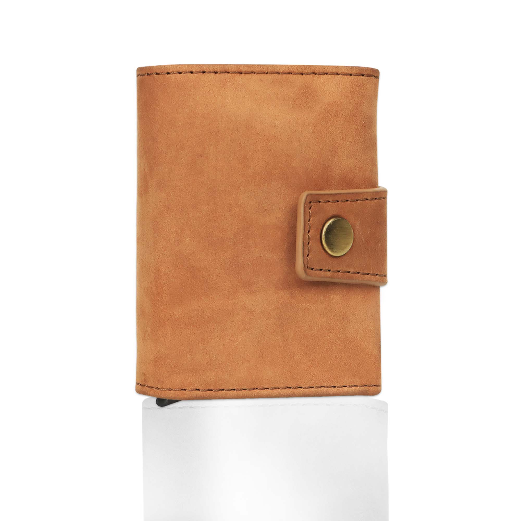 Frentree Slim Wallet Aus Echtem Leder – RFID-Schutz, Münzfach, 9x7 Cm, Schlank & Praktisch