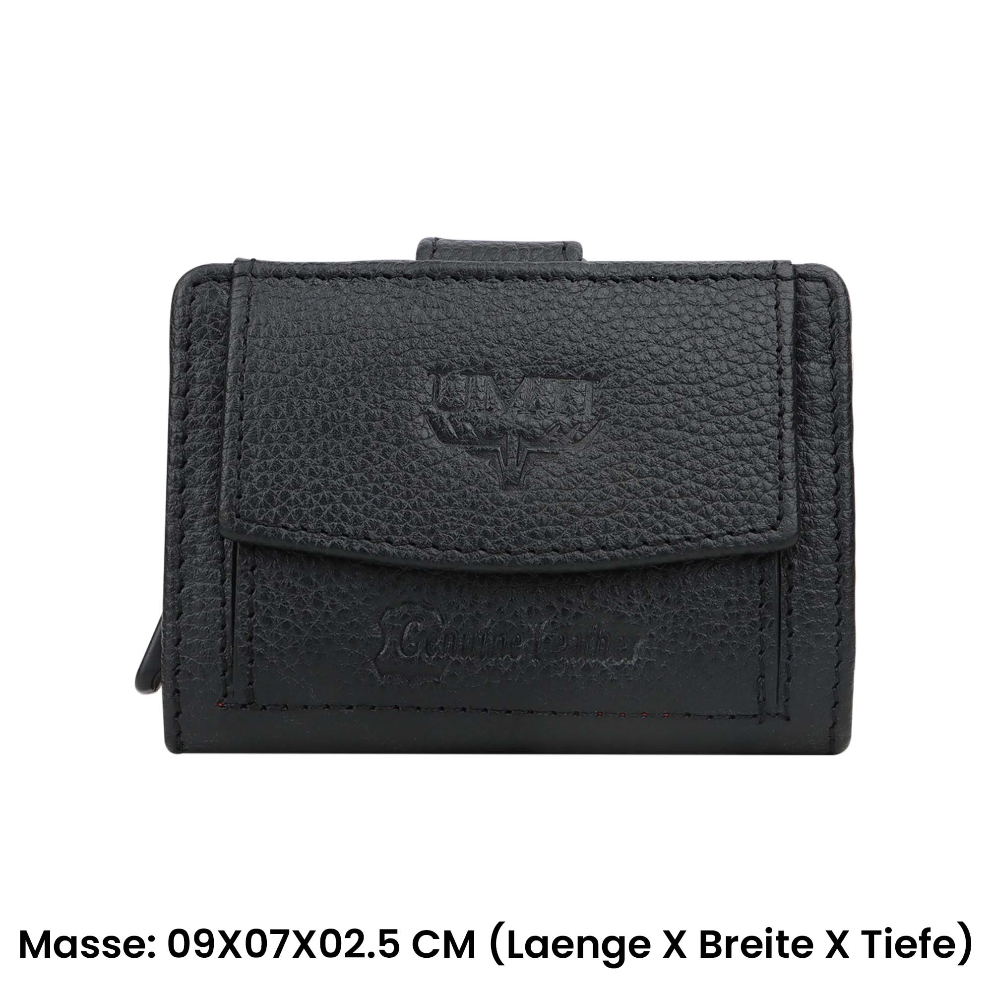 Lunpoem 2er Set Slim Wallet Leder - Dünne Geldbörse Mit RFID Schutz