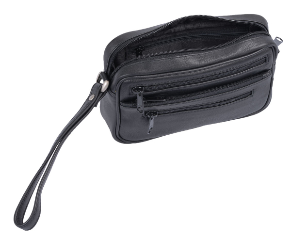 Leder Handgelenktasche für Männer aus Rindleder (126D) Herrentasche echtes Leder Tasche Bag Neu